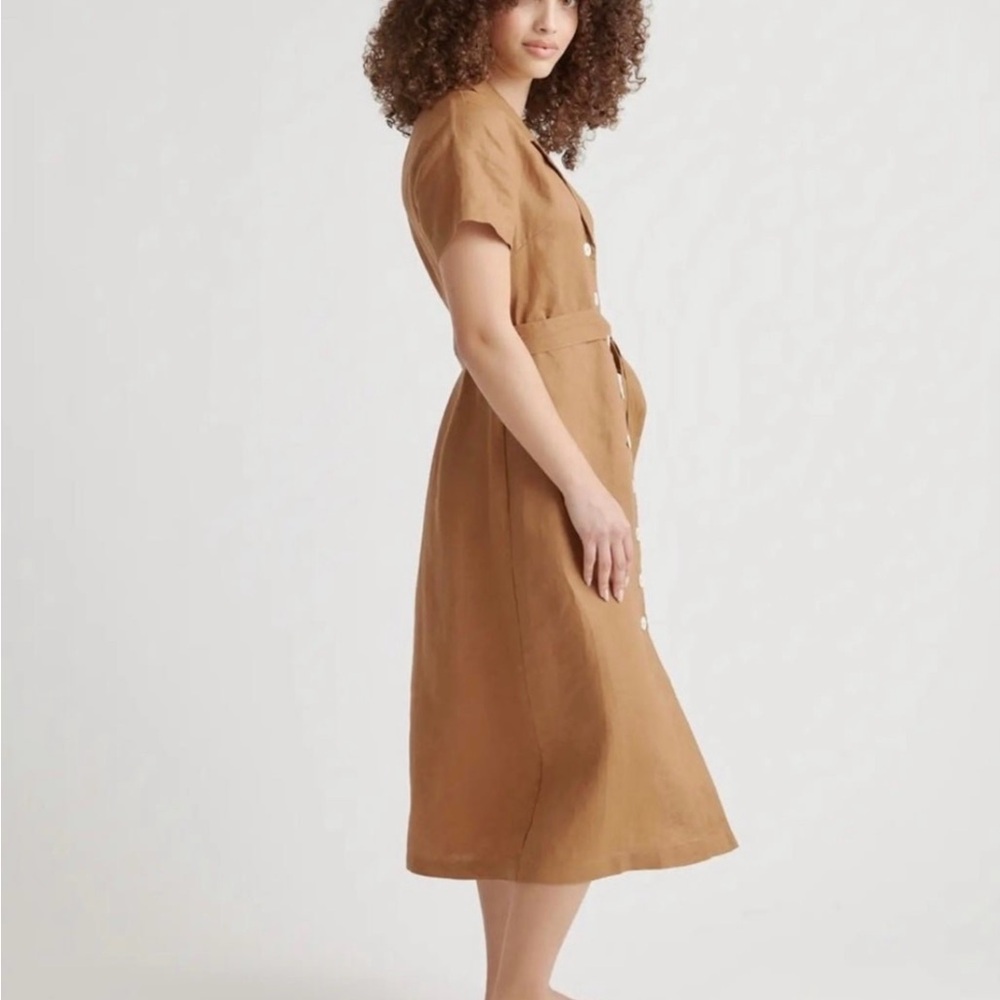 Quince Brown Button-Down Dress - Picture 3 of 8